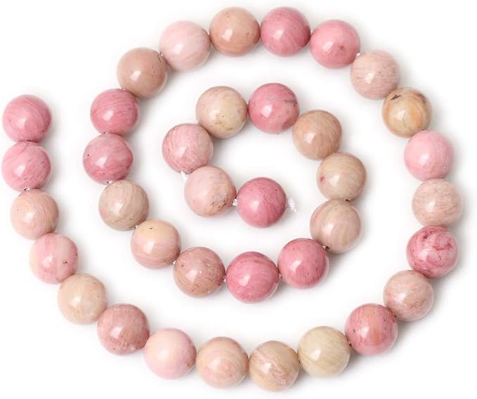 35PCS 10mm Natural Rhodochrosite Gemstone Smooth Round Loose Beads - Image 2