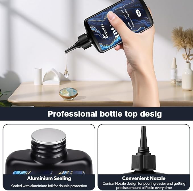 300g UV Resin, Crystal Clear, Hard UV Curing epoxy Resin, Upgraded Formula - Image 4
