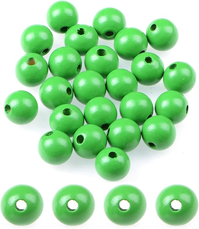 AD Beads Wood Spacer Loose Wooden Craft Beads Big Hole Beads Assorted by ADBeads