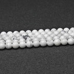 MJDCB AAAA Natural Stone Beads White Howlite Turquoise Round Loose Beads - Image 2
