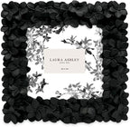 Laura Ashley 4x4 Black Flower Textured Hand-Crafted Resin Picture Frame w/Easel - Image 2