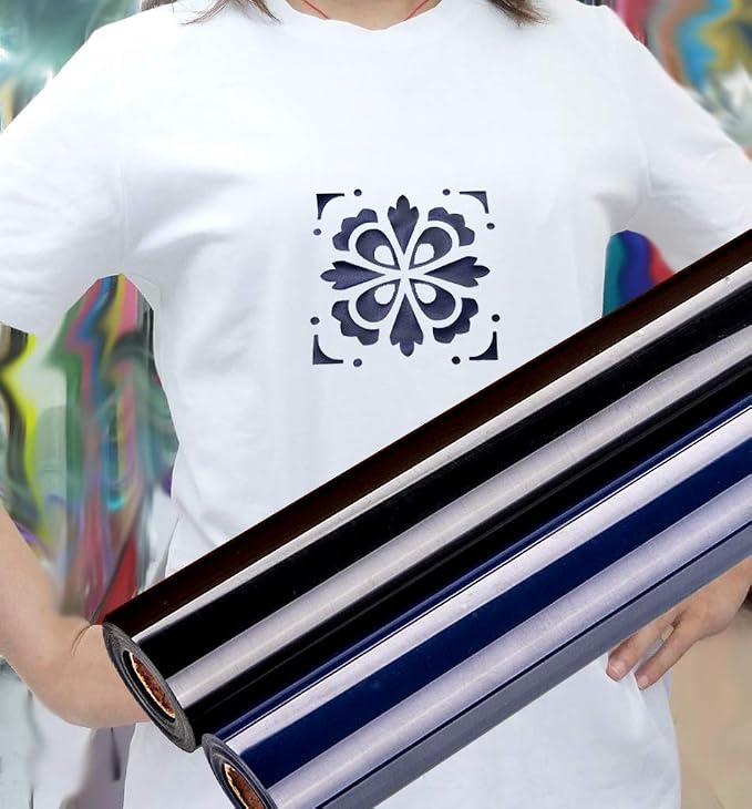 guangyintong Heat Transfer Vinyl Navy Blue HTV Rolls, Matte Surface HTV Vinyl - Image 7