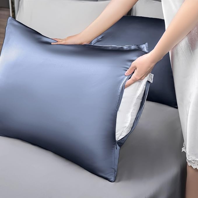 Mulberry Silk Pillowcase for Hair and Skin, Cooling Silk Pillow Case - Image 5