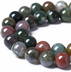 60-65pcs 6mm Natural Indian Agate Gemstone Beads Smooth Round Loose Spacer Beads - Image 2