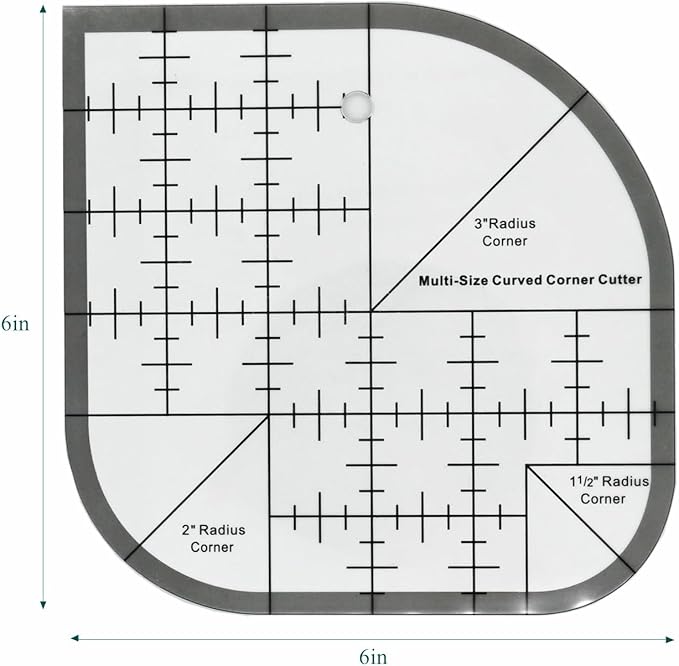 Quilting Ruler, Quilting Templates, Sewing Quilt Rulers, Acrylic Curved Corner - Image 2