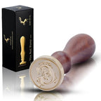 Medieval Initial Alphabet Wax Seal Stamp, Brass Head Wooden Handle, - Image 6