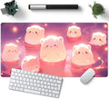 Kawaii Pastel Pink Desk Mat Cute Cat Large Mouse Pad Desk Pad Large Mouse and by YKJWW