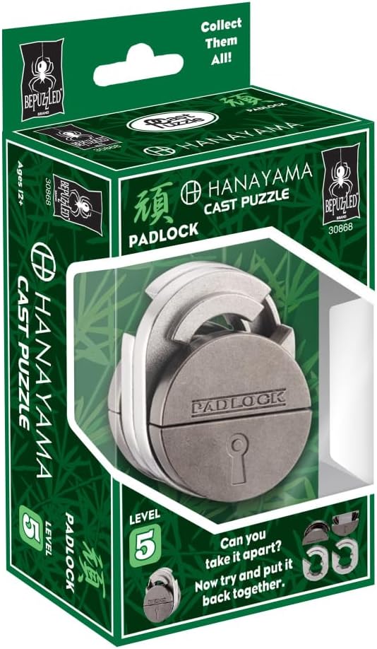 BePuzzled | Padlock Hanayama Metal Brainteaser Puzzle Mensa Rated Level 5 - Image 3