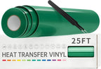 VinylRus Heat Transfer Vinyl-12” x 25FT Iron on Vinyl Roll by VinylRus