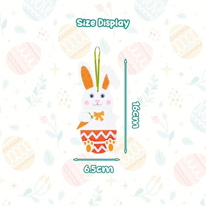 Fennoral 12 Pack Bunny Craft for Kids Make You Own Rabbit Foam Stickers - Image 7