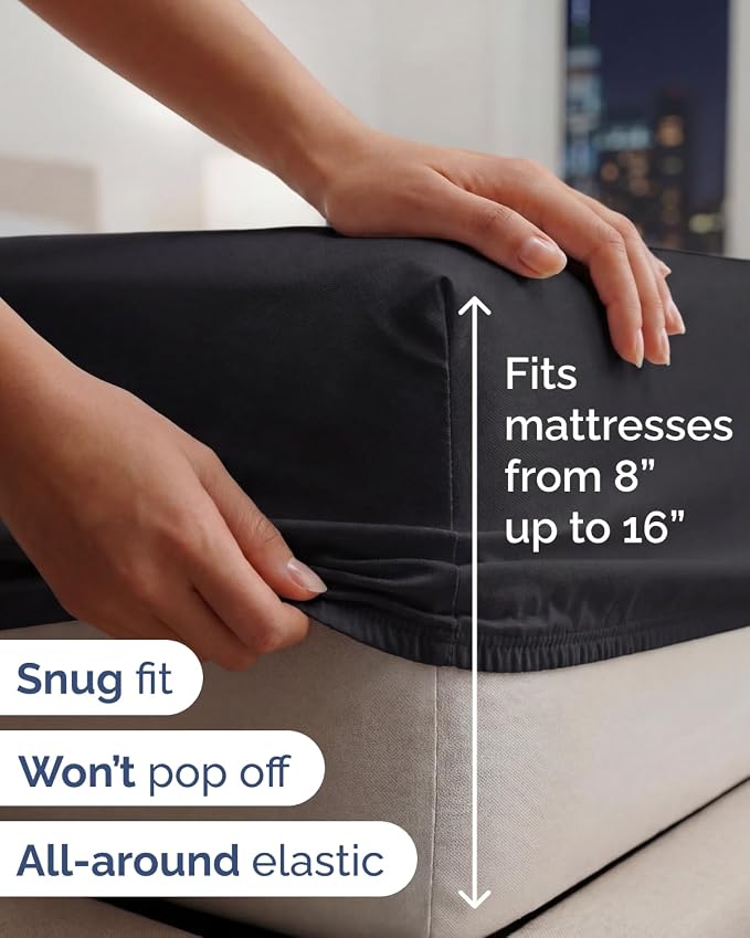 Lightweight 4 Piece Bed Sheet Set King Size - Image 5