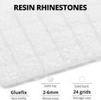 33000Pcs White Rhinestones for Bedazzling, Flat Back Resin Diamond Gemstone - Image 3