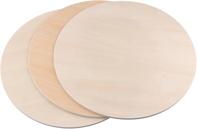 SHEUTSAN 12 PCS 11.8 Inch Wood Circles, 1/4 Inch Round Wood Sheets, Unfinished - Image 5