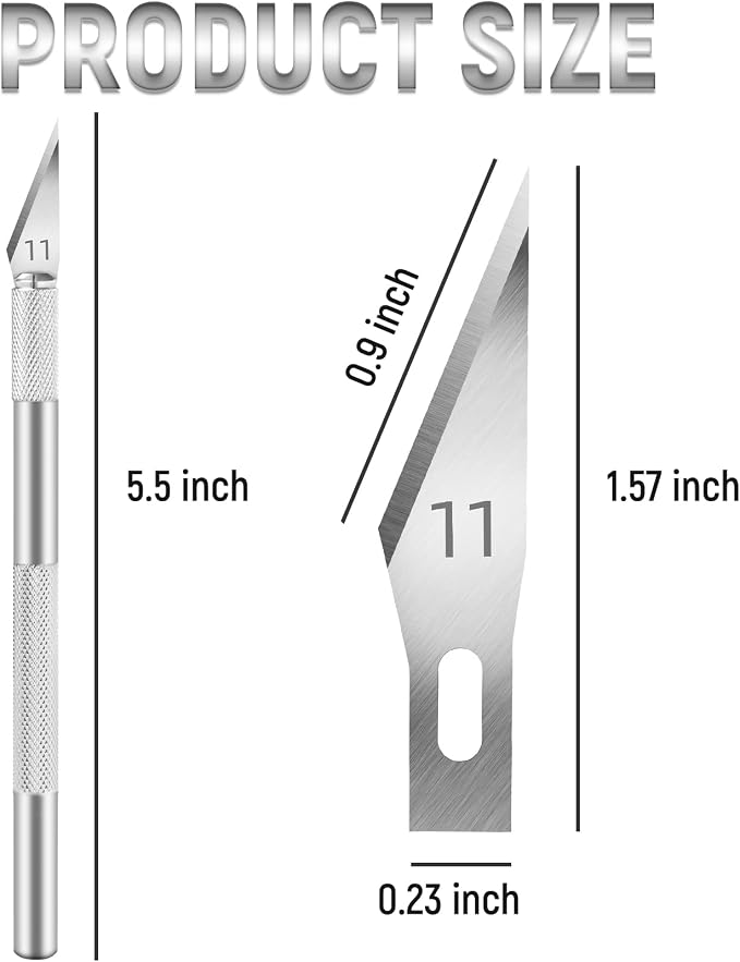 Jetmore 10 Pack Exacto Knife Set, Hobby Knife, SK-5 High Carbon Steel Craft - Image 2