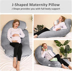 Chilling Home Memory Foam Pregnancy Pillow, J Shape Pregnancy Pillows - Image 7