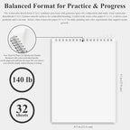 Fuxi Watercolor Notebook 8.5" x 11", 140 lb Cold Press Watercolor Paper - Image 2
