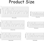 6 Pack Large Welcome Stencils for Painting on Wood, Reusable Vertical Letter - Image 2