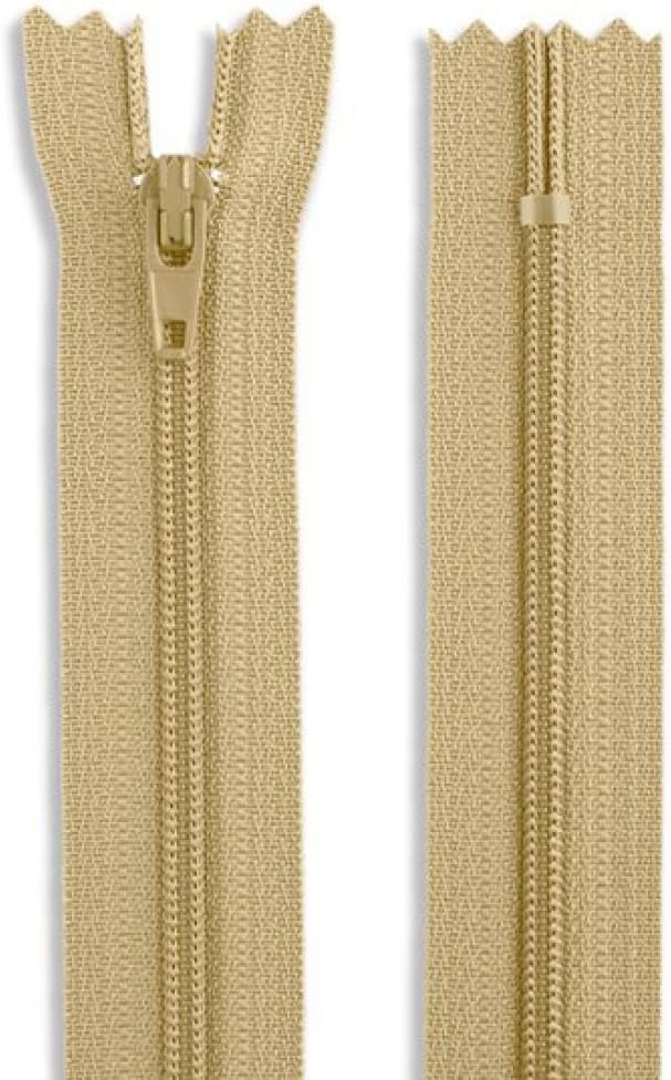 #3 Nylon Coil Zipper 18 Inch Non-Separating Closed End – Cream – Replacement - Image 3