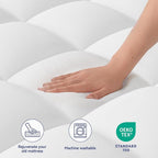ELEMUSE Full Mattress Topper for Back Pain, Extra Thick Mattress Pad Cover - Image 3