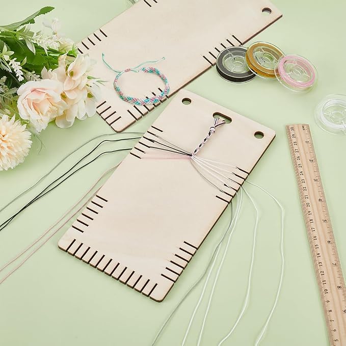 FINGERINSPIRE 2 Pcs Friendship Bracelet Making Kit 9.4x4.7 inch Hole 10mm - Image 5