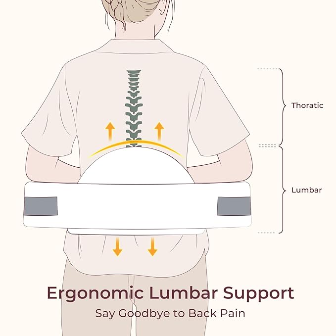 Momcozy CozyPro Nursing Pillow - All Around Lumbar & Arm Support - Safety Fence, Firm & Springy Memory Foam-Stable, Ergonomic Support, Easier Breastfeeding, Wider Cushion, Adjustable, Removable Cover