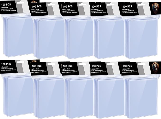 1000 Counts Card Sleeves for Trading Cards, Soft Penny Card Sleeves, Sports by ZLinwly