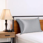 Gray Mulberry Silk Pillowcase King Size - Image 5