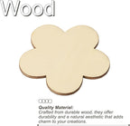 PATIKIL 60mm Wooden Flowers, 50 Pack Unfinished Wood Flowers Blank Wooden - Image 4