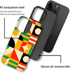 ZHEGAILIAN Case for iPhone 16 Pro Max, Geometric Colors Durable Shockproof - Image 2
