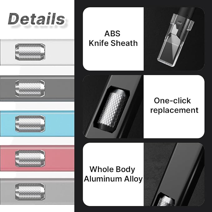 Precision Craft Knife Set – 10 Carbon Steel Blades, Hidden Blade Storage Handle - Image 8