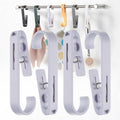 iBetterLife 4Pcs Laundry Hooks Hanging Clips Heavy Duty Outdoor Clothes Pins, Closet Organizer Single Clip Hangers Clamps Socks Boot Bras Underwear Kids Towels for Bathroom Wardrobe Kitchen Office