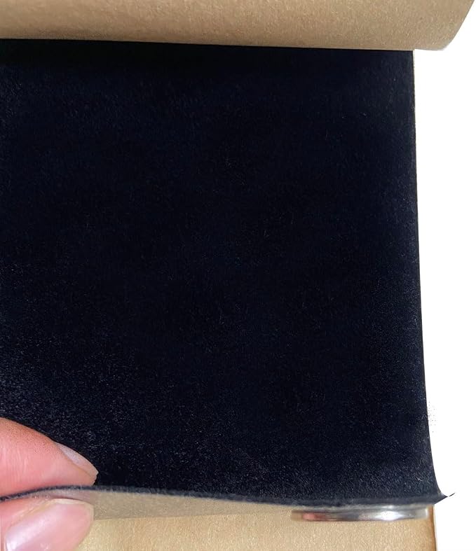 Adhesive Black Velvet Felt Fabric Liner Felt Drawer Liner Wallpaper - Image 2