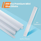 Mini Glue Gun Sticks, GoGonova 200 Pcs Clear Mini Glue Sticks, 0.27" Diameter - Image 2