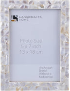 Handicrafts Home Mother of Pearl Picture Frame 5x7, Decorative Photo Frame by HandicraftsHome