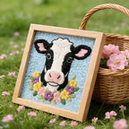 INFUNLY Cow Punch Needle Kit Dairy Cattle DIY Embroidery Punch Needle Set - Image 6