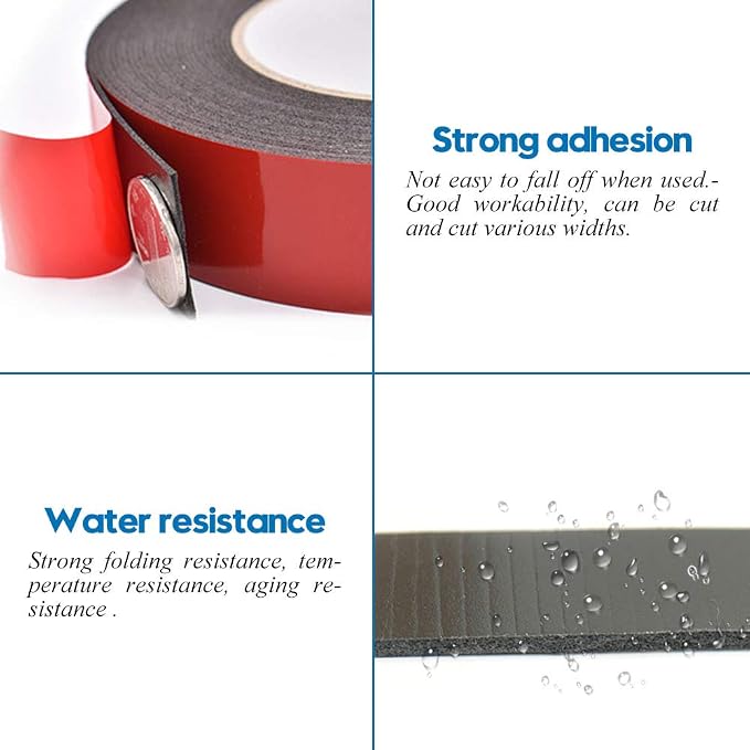 Double Sided Foam Tape 2.36In x 33FT 2 Pack, Mounting Tape Heavy Duty, Strong - Image 4