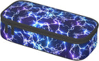 Cool Blue Purple Electric Lightning Pencil Case Organizer Big Capacity Pencil - Image 2