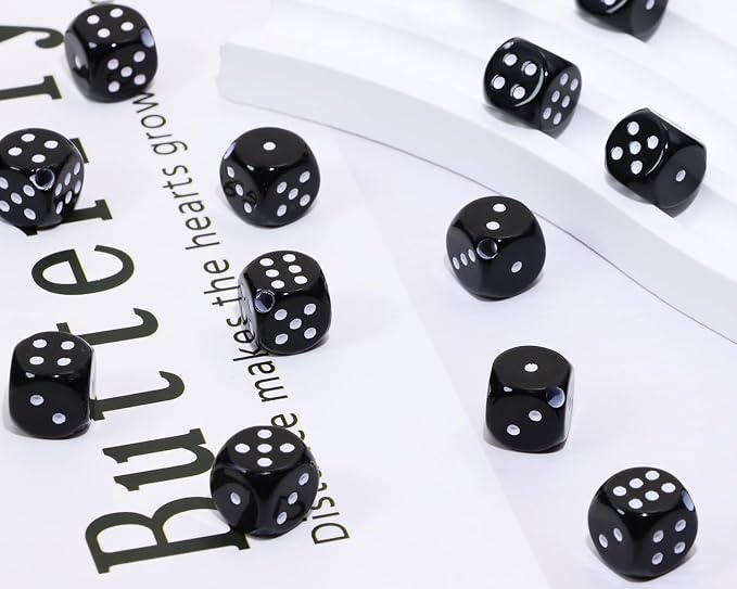 Tupalizy 10mm Acrylic Dice Beads Small 6 Sided Dice Charms - Image 3