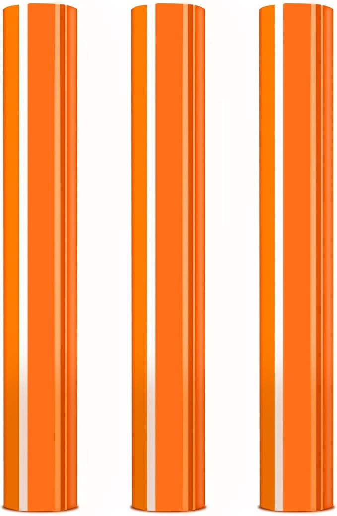 3D Puff Vinyl Heat Transfer 3Pcs 12"*10"-Neon Orange | Puffy Iron-on Vinyl by Venitor
