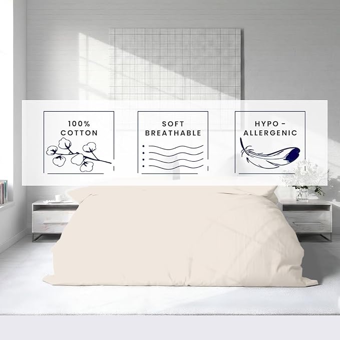 Kotton Culture 1 Pc 120" x 98" Duvet Cover Oversized King 100% Egyptian Cotton - Image 6
