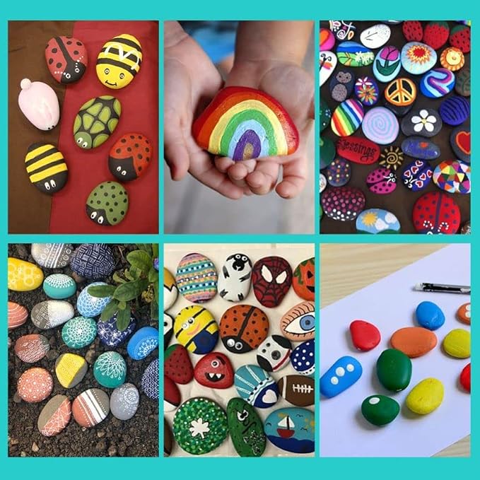 Lifetop 16PCS Painting Rocks, Decoration, Medium Stone - Image 6
