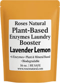 Natural Enzyme Laundry Booster – Lavender Lemon | 6 Enzymes | Biodegradable | HE Safe, Eco-Friendly, Gentle on Skin, Plant & Mineral Based | 16 oz | Made in USA