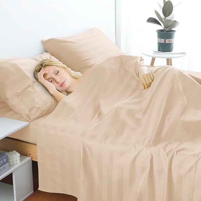 2-Pack Cotton TwinXL Flat Sheet Only, 600 Thread Count 100% Egyptian Cotton Top - Image 5