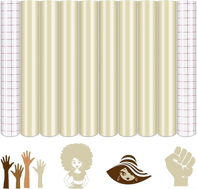Tintnut Skin Tone Permanent Vinyl 8 Sheets 12''x10'' Beige Adhesive Viny | by Tintnut