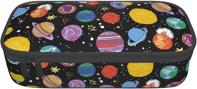 Cartoon Space Planet Pencil Case Organizer Big Capacity Pencil Pouch Stationery - Image 9