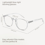 IBOANN Blue Light Glasses for Woman/Men, Fashion Blue Light Glasses Men - Image 2