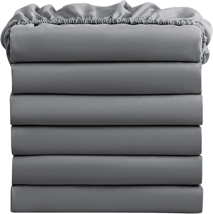 FreshCulture Full Fitted Sheets, Bulk Pack of 6, Deep Pocket, Soft Microfiber by FreshCulture