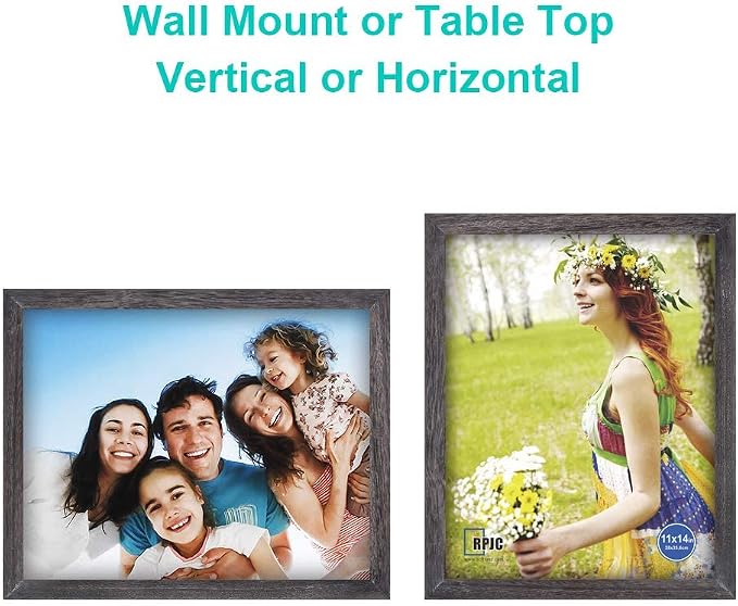 RPJC 11x14 inch Photo Frame Made of Solid Wood High Definition Glass Display - Image 5