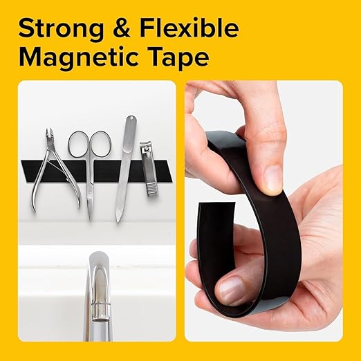 Super Sticky Magnetic Tape, 20 Feet x 1/2 Inch | Strong Magnet Strip - Image 4