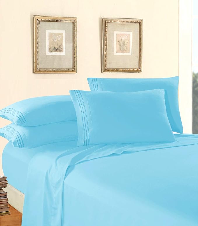 Elegant Comfort Luxury 1500 Premium Hotel Quality Microfiber 4-Piece Sheet Set - Image 3